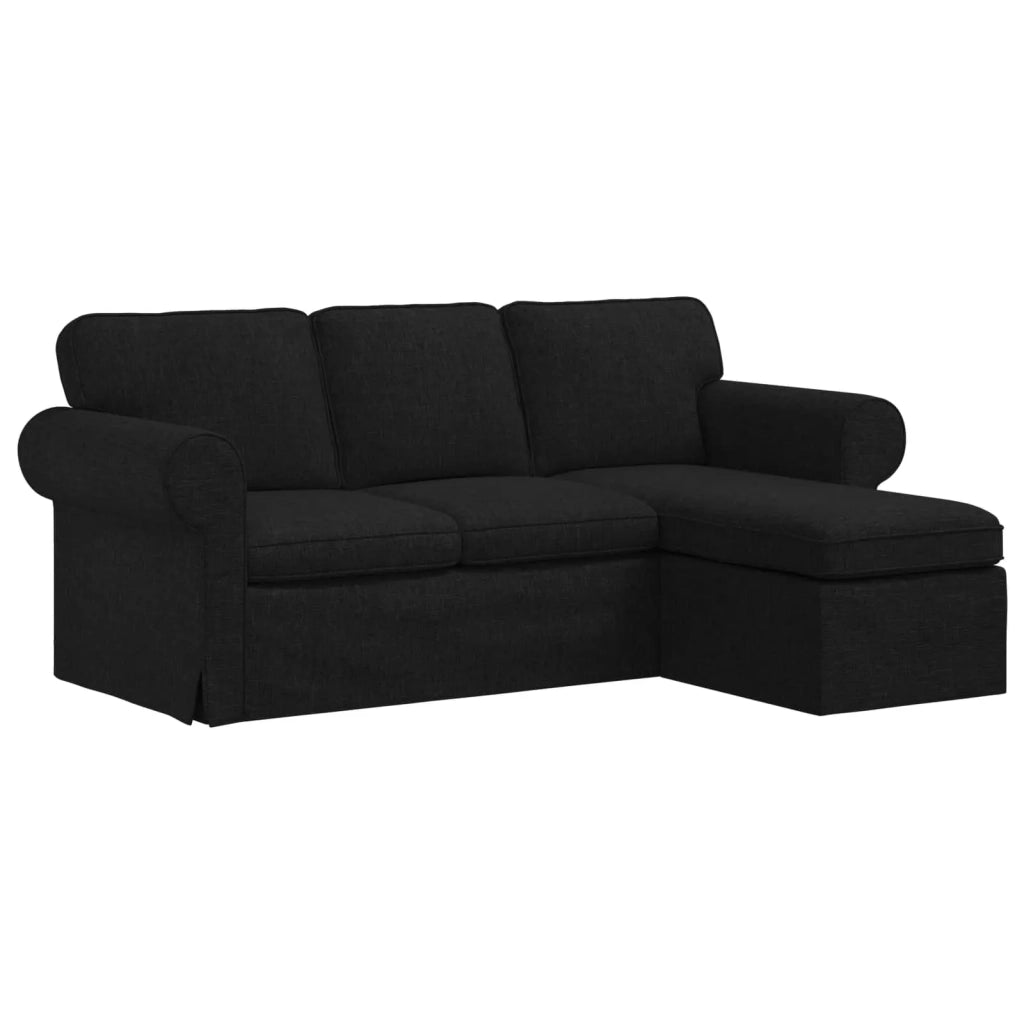 Divano Nero 195 x 138 x 80 cm Tessuto 42024329