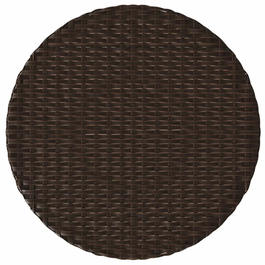 Set Bistrò 3 pz con Cuscini Marrone in Polyrattan 365298