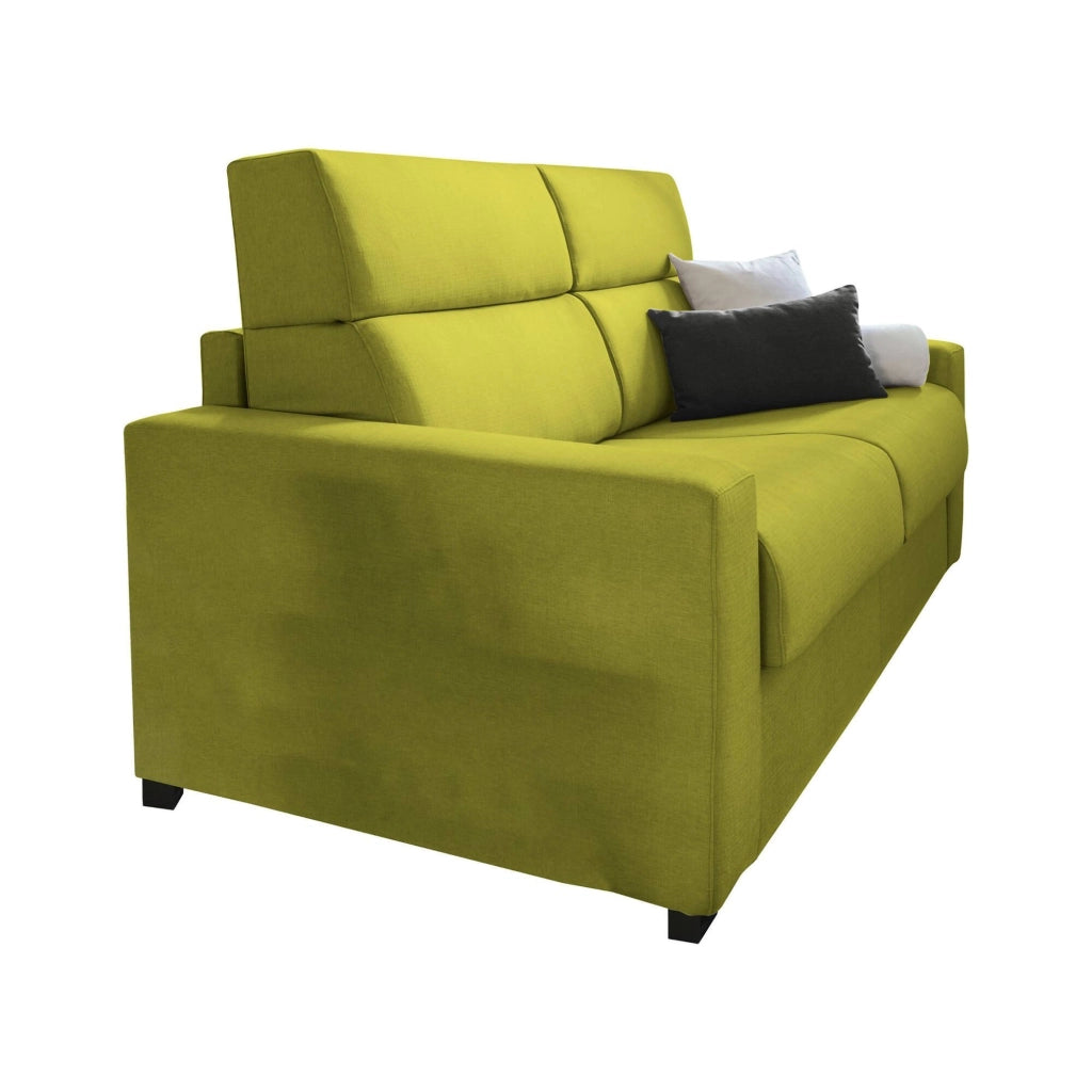 Letino, Divano Fisso 2 Posti Sfoderabile Made in Italy, 200x95x100h cm Verde