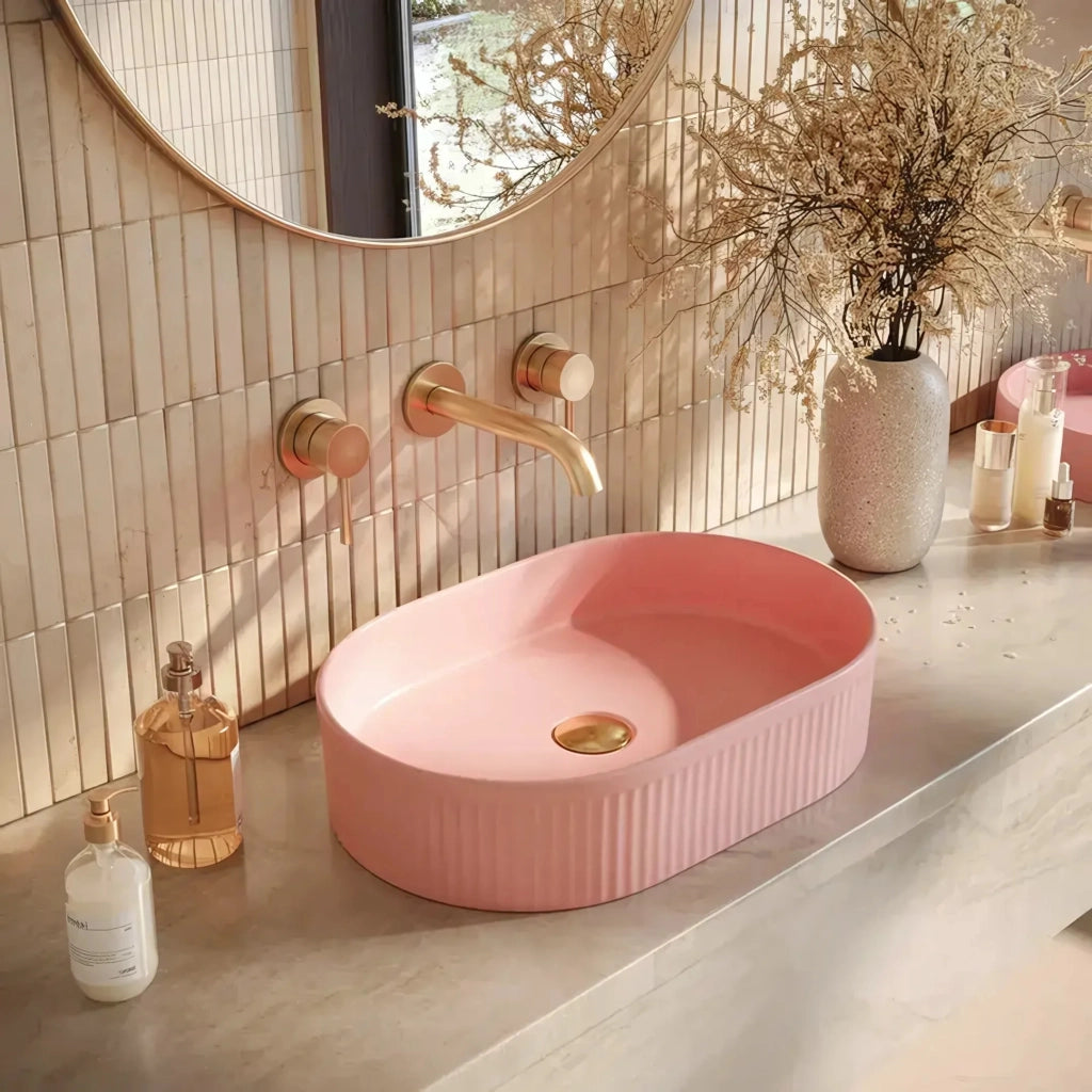 Lavabo Da Appoggio Rea Vanda Bubble Gum Matt