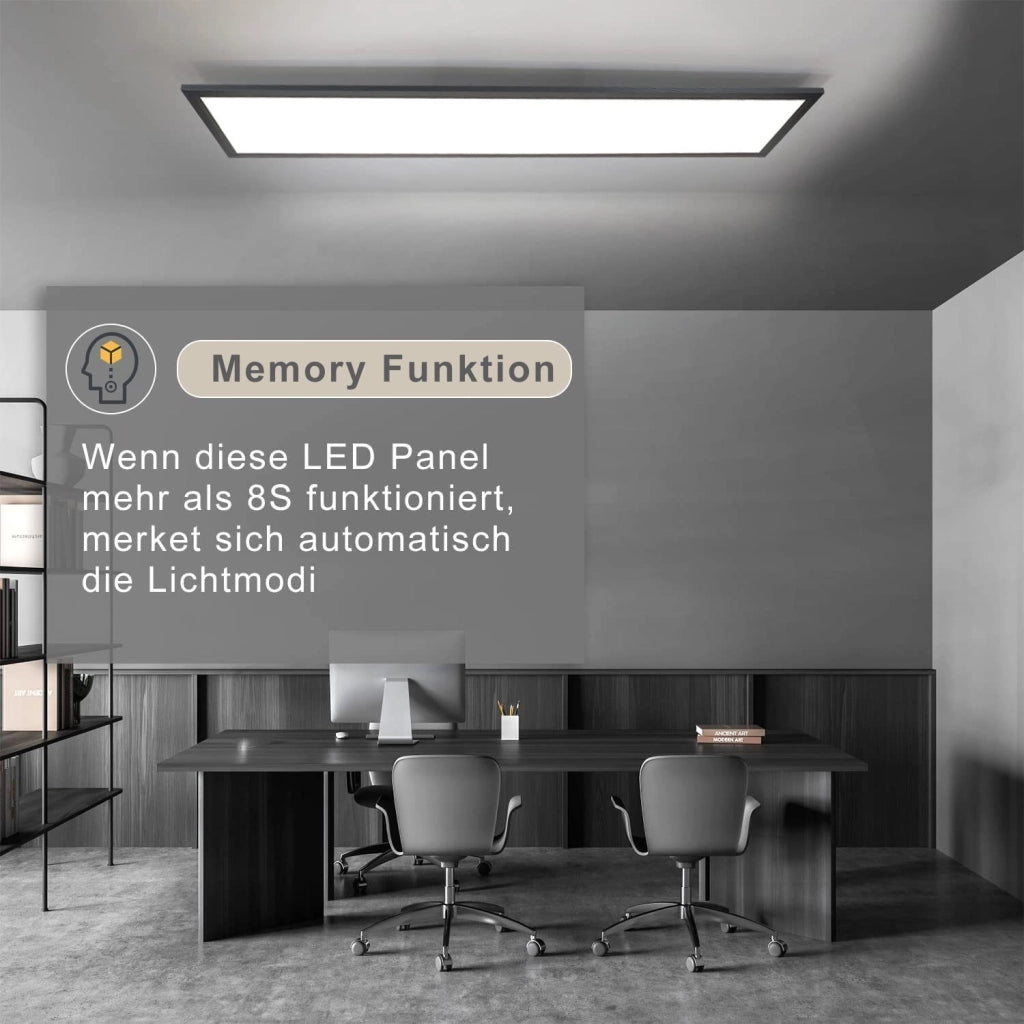 ZMH Lampada da soffitto plafoniera LED dimmerabile 120 cm telecomando