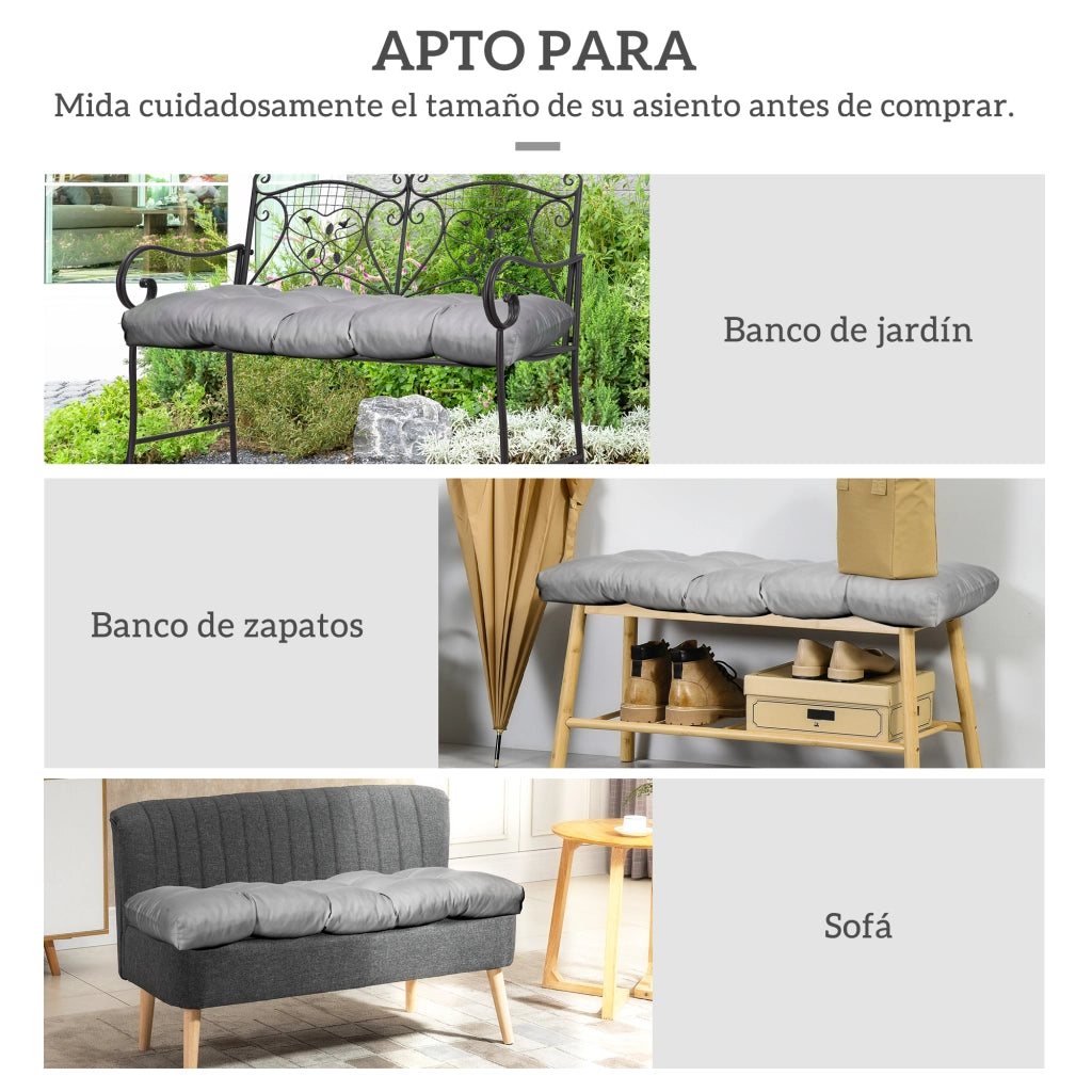 Cuscino per Sedie da Pranzo ¨C Minimal ¨C Grigio 110x48x8 cm