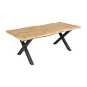Table RIVET – Rettangolare 180 cm – Legno e metallo – Stile industriale