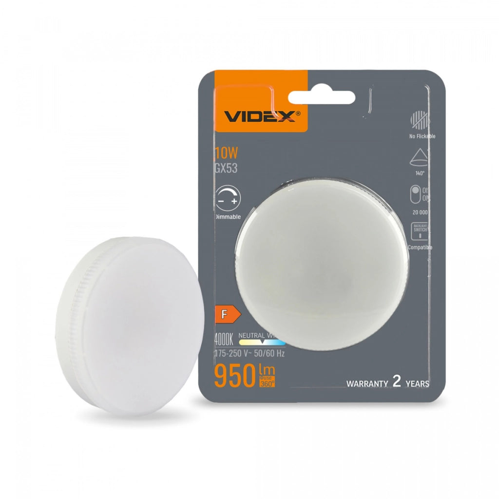 Lampadina LED GX53 10W 950lm 4000K dimmerabile Videx