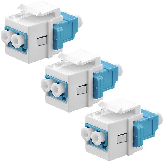 Connettore multimodo a fibra ottica 3 pezzi - connettore femmina - ingresso Keystone - modulo affidabile - trasferimento dati rapido - connettore a fibra ottica