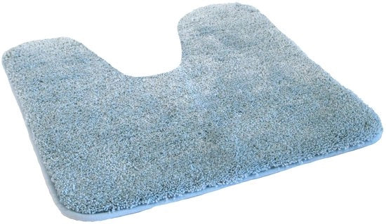 Badmat microvezel lichtblauw 50x55 cm con foro