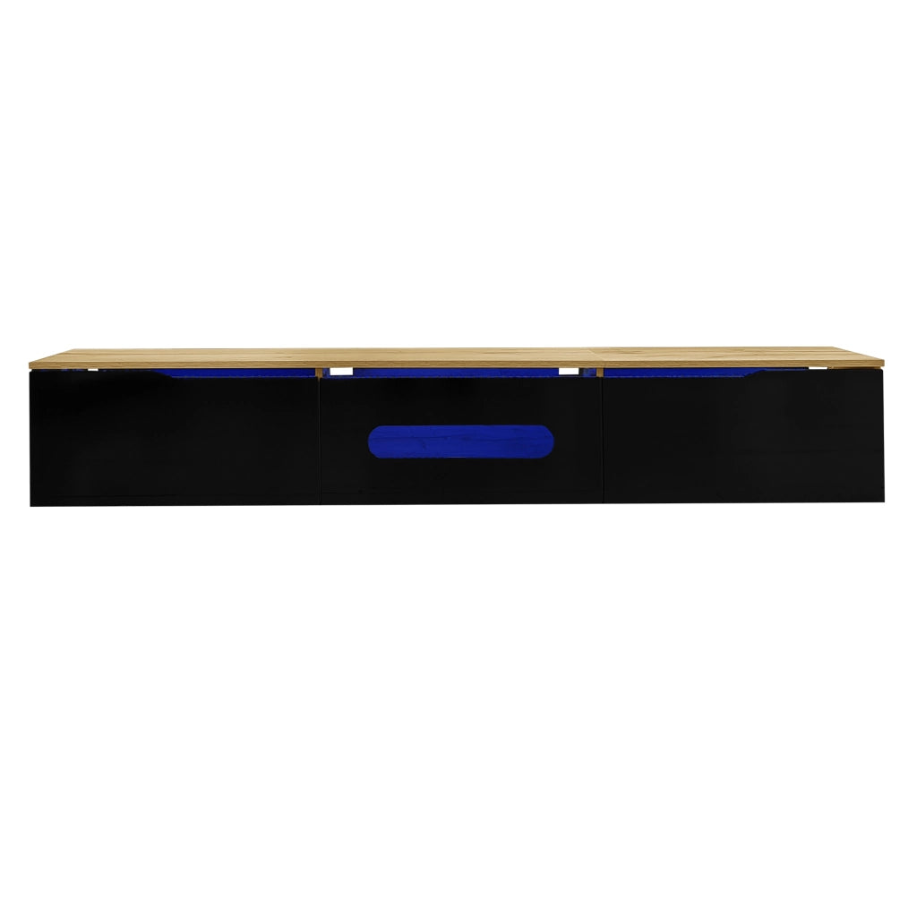 Mobile TV lussuoso - Zephmum - 180 cm - Superficie lucida - Illuminazione LED 16 colori - Montabile a parete