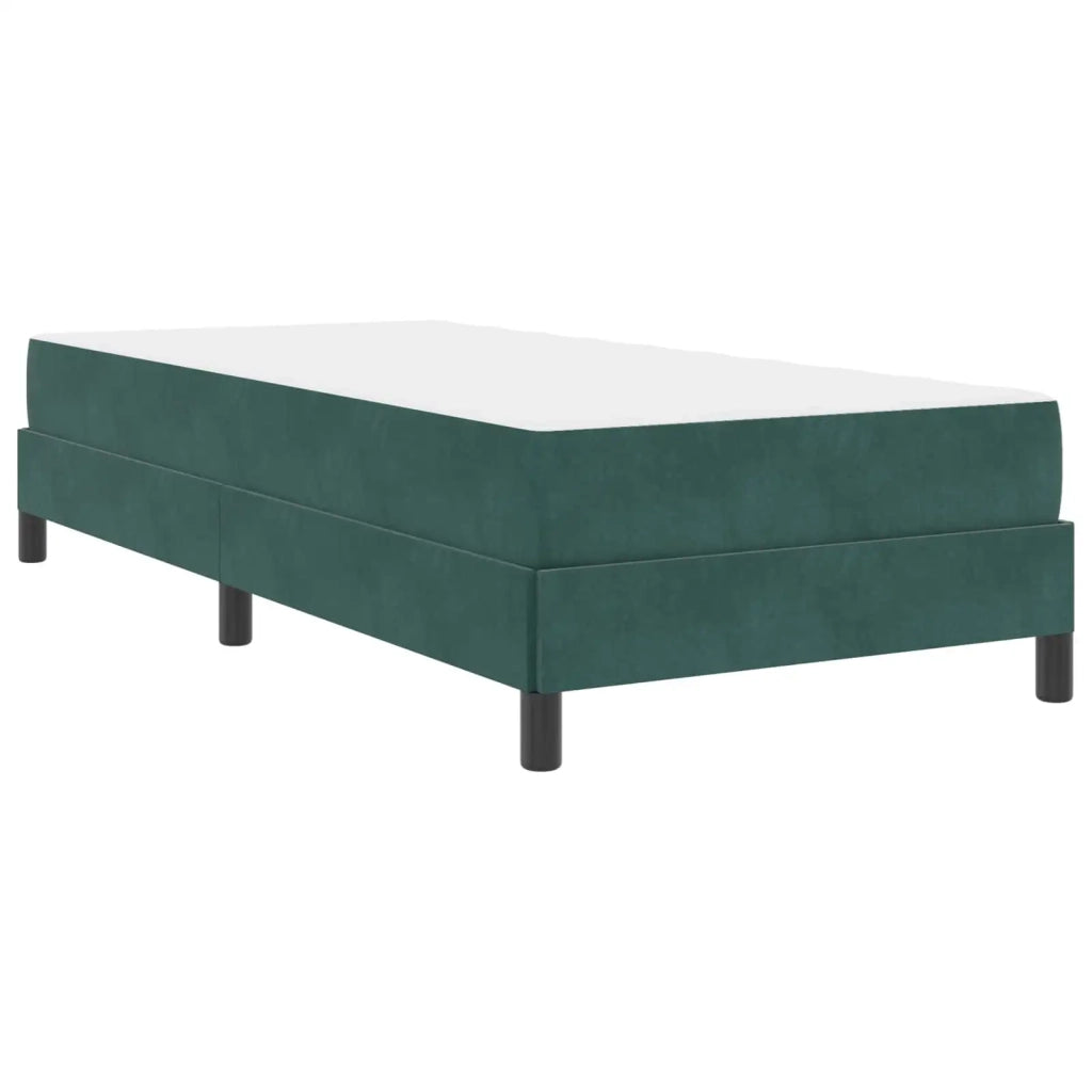 Letto a molle con materasso Verde Scuro 100 x 200 cm Tessuto 3398674