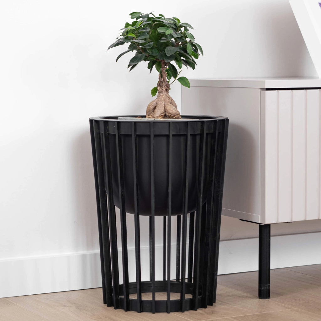 Supporto per fiori bifacciale KADAX Loft, nero, 53,5 cm + 2 inserti