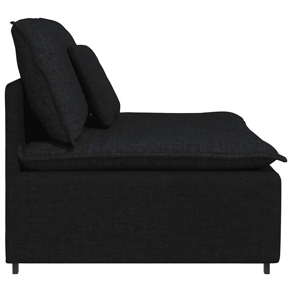 Modulo Centrale Divano Modulare con Cuscini Nero 100 cm 4104419