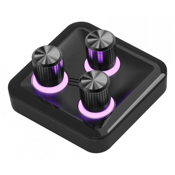 COOLER MASTER HUB 3XKNOB, MODULO ACCESSORIO MAGNETICO, 3 MANOPOLE ALTA PRECISIONE