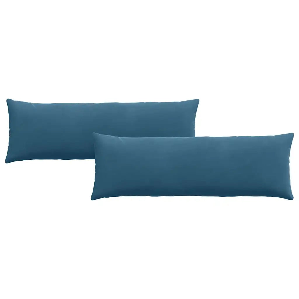 Cuscini da Divano 2 pz-Set di 2 Cuscini per Sofa Blu 120 x 40 cm Tessuto in Cords 295702