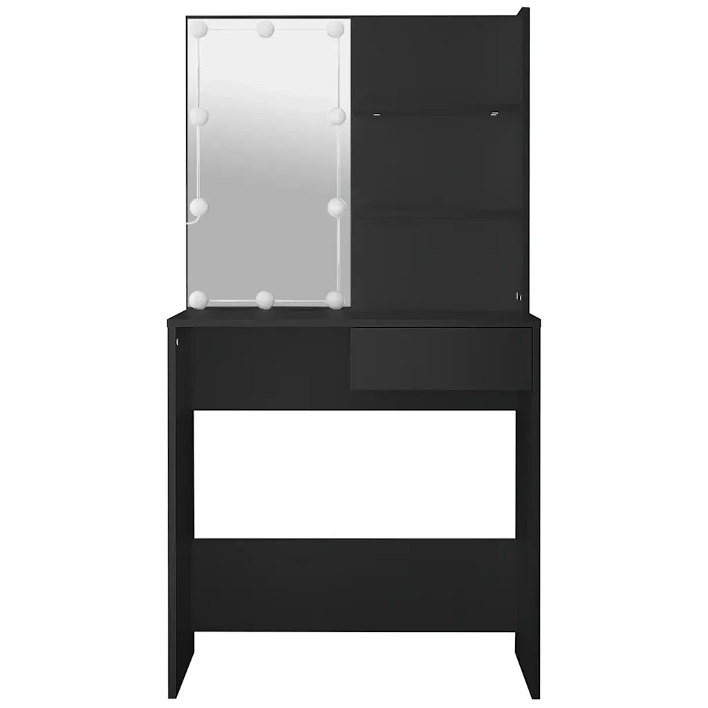 Toeletta con LED Nera 74,5x40x141 cm 808802