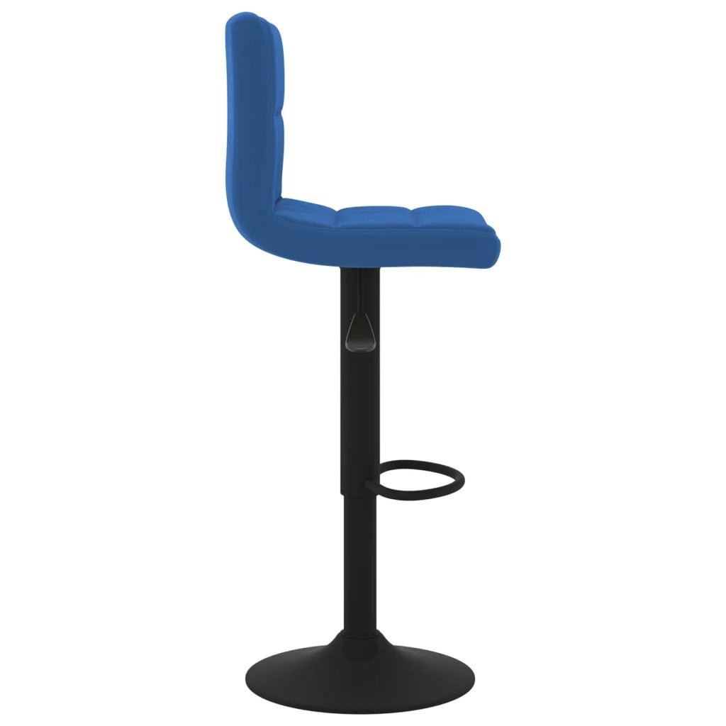 Sgabelli da Bar 2 pz Blu in Velluto 334309