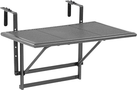 Tavolo per balcone ripiegabile - Resistente all'elemento - 60 x 40 cm