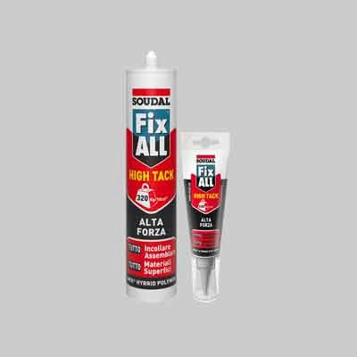ADESIVO SIGILLANTE 'FIX ALL HIGH TACK' SOUDAL 25 ml - Bianco - SOUDAL
