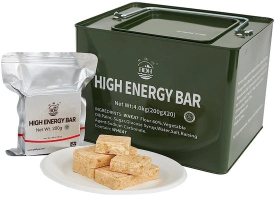 Rifornimenti di emergenza 18400 Calorie - 20 Unità - Alimentazione per la sopravvivenza - Biscotti energetici - Per emergenze - Alimentazione di sopravvivenza