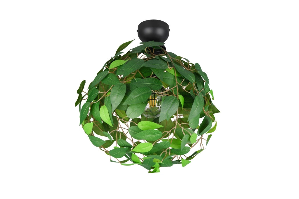 Plafoniera moderna LEAVY verde foglie Ø38cm E27 1 luce RL