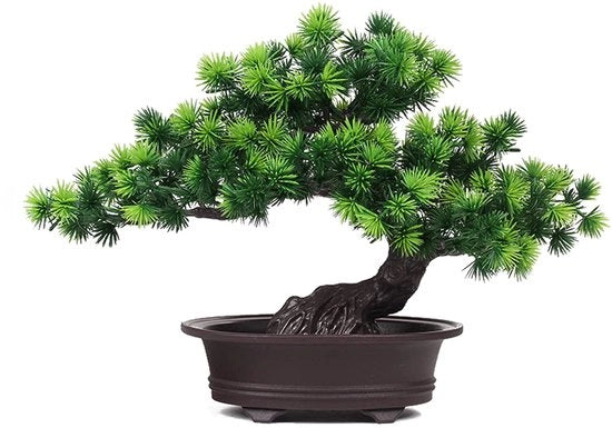 Bonsai Finto - Decorativo - 1 pezzo - Verde - Plastica