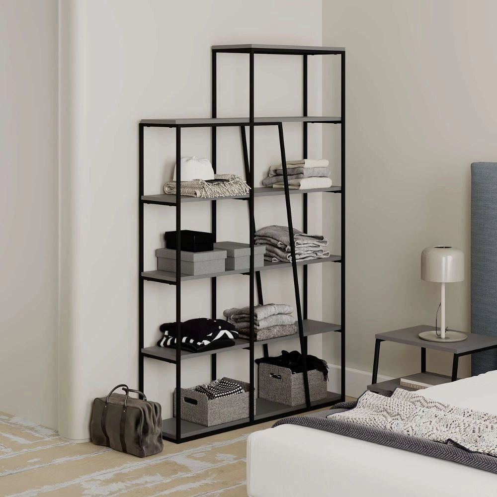 Libreria Pal colore antracite 110x29x178 cm