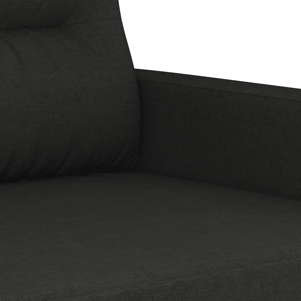 Set Divani 3 pz con Cuscini Nero in Tessuto 3201596
