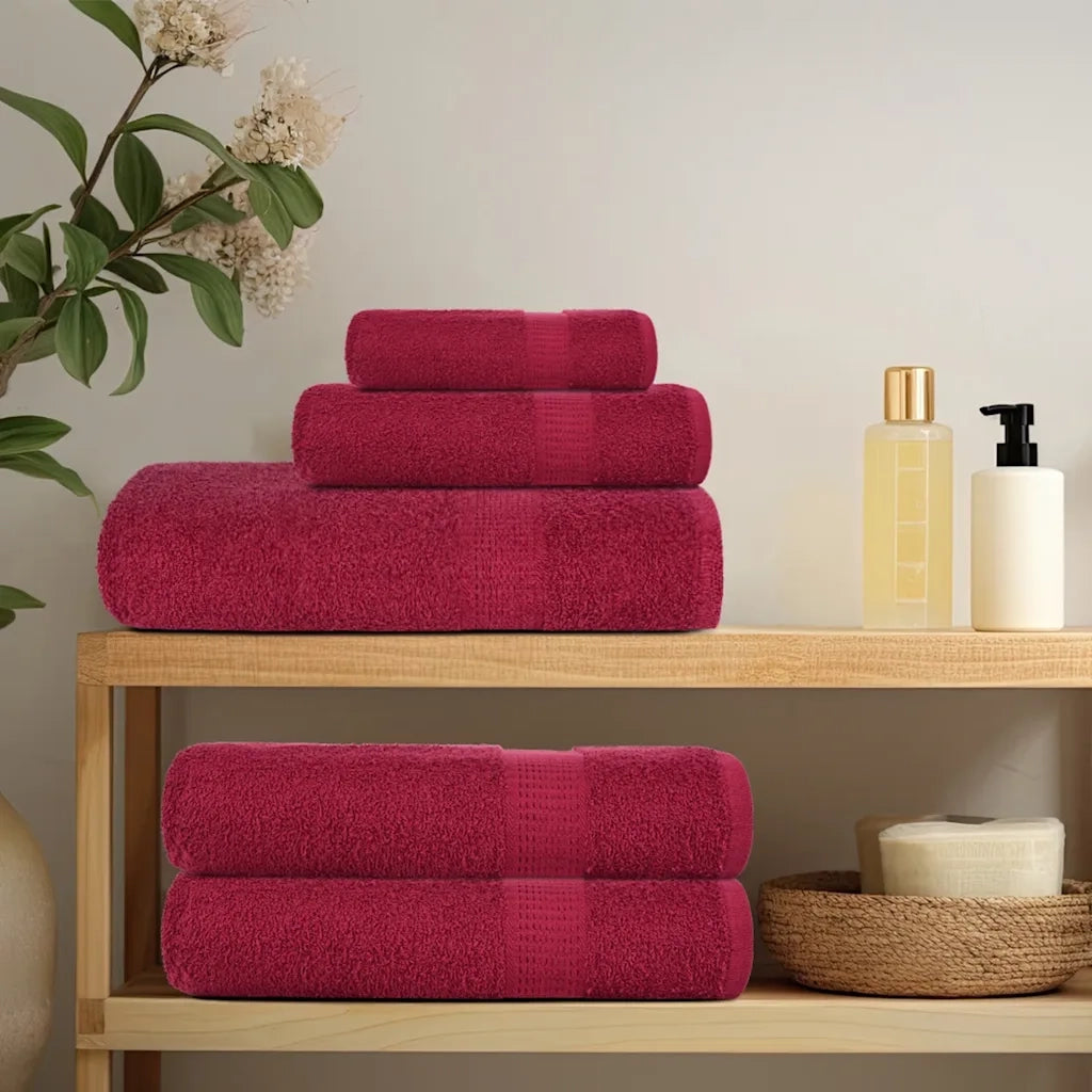 Asciugamani da Doccia FROGN 2 pz | Teli per bagno Bordeaux 70x140 cm 360 g/m2