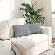 Cuscini da Divano 2 pcs Grigio chiaro 50 x 30 cm Tessuto 42013610