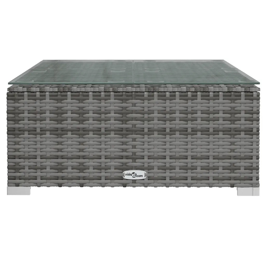 Set Divani da Giardino 9 pz con Cuscini in Polyrattan Grigio 3101565