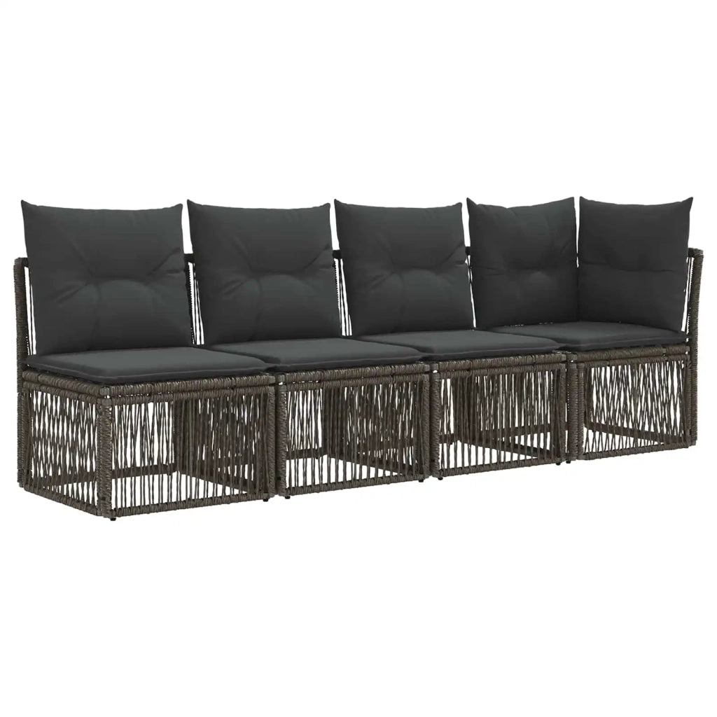 Set Divano da Giardino 11 pcs Grigio polyrattan 3434255