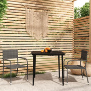 Set Mobili da Pranzo per Giardino 3 pz Grigio
