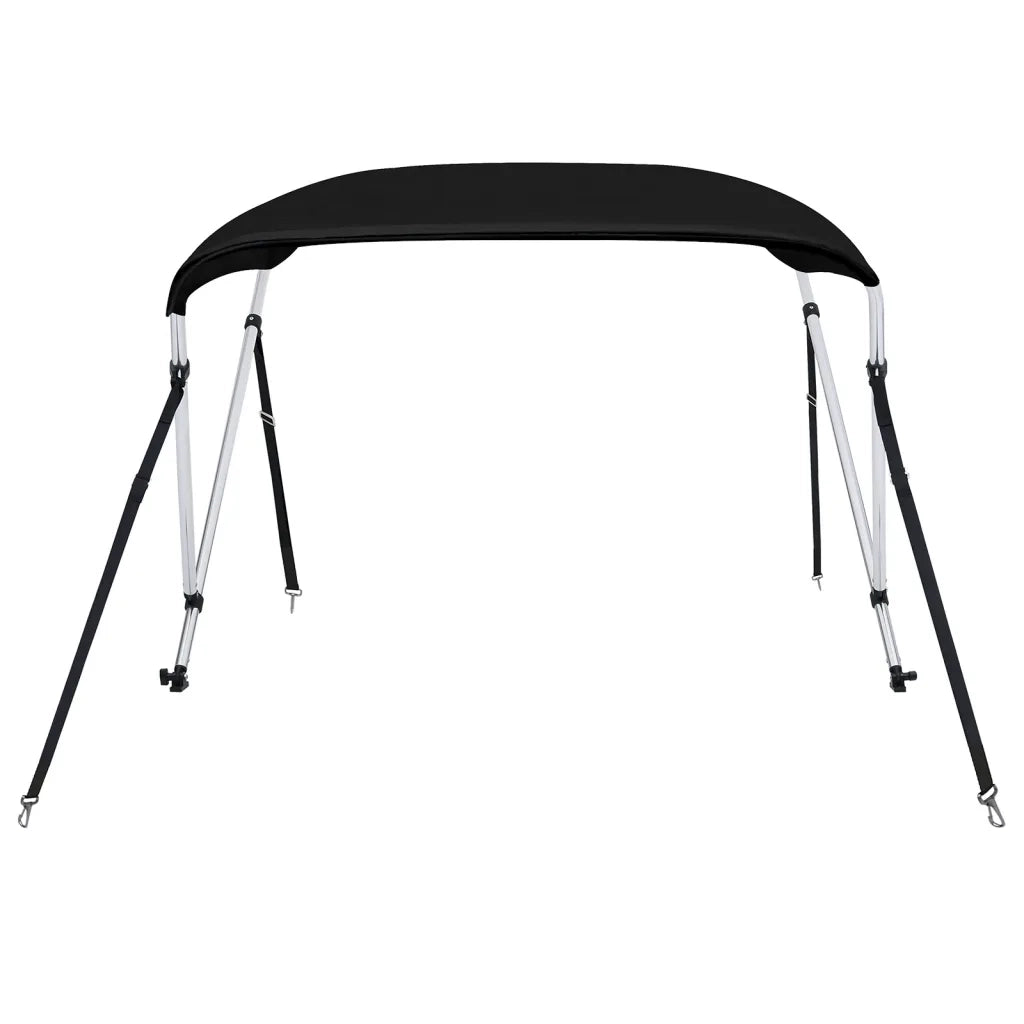 Bimini di Prua con Tendalino 2 Archi Nero 180x150x110 cm 94797