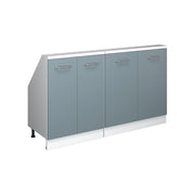 Set di mobili sottotetto Rion Grigio-blu/Bianco Set di 2 Vicco