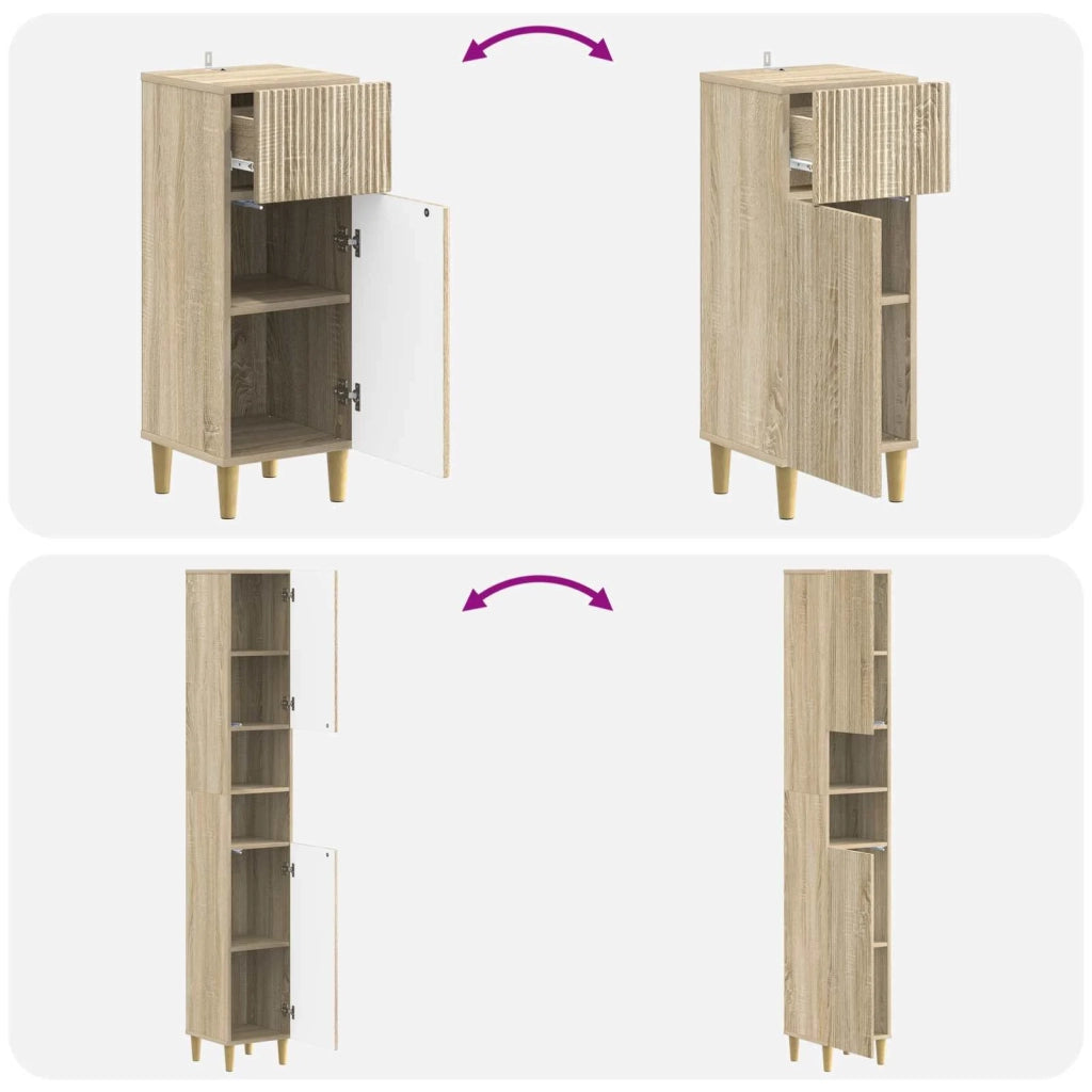 Set di armadietti da bagno in 3 pezzi ARNHEM 3417848
