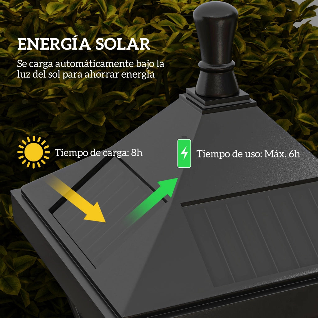 Farol Solar da Giardino ¨C Minimal ¨C ABS e Policarbonato 15x127 cm Nero