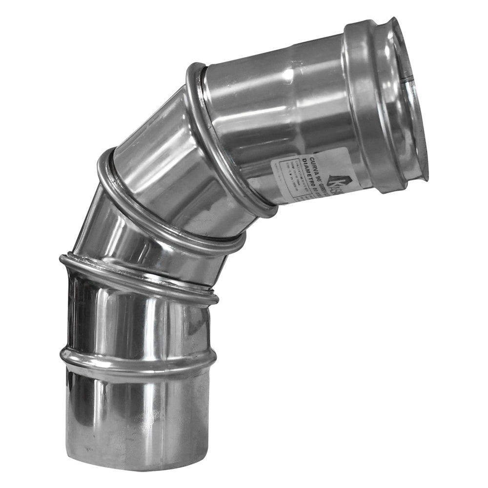 Gomito girevole 90° ø 8 cm in acciaio inox