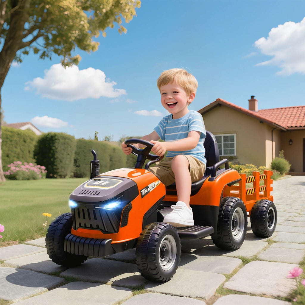 Trattore per Bambini Elettrico ¨C zephmum ¨C Arancione