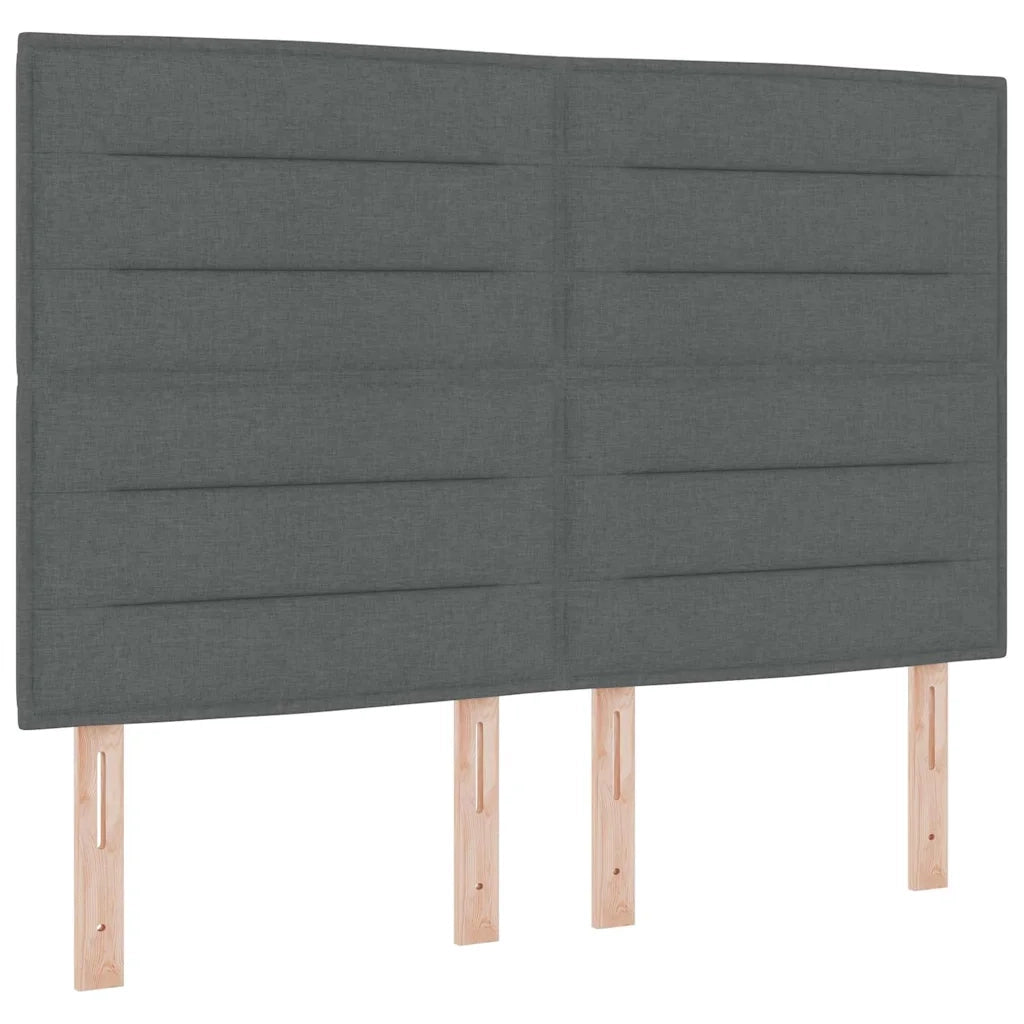 Letto a molle con materasso Grigio scuro 160 x 200 cm Tessuto 3341778