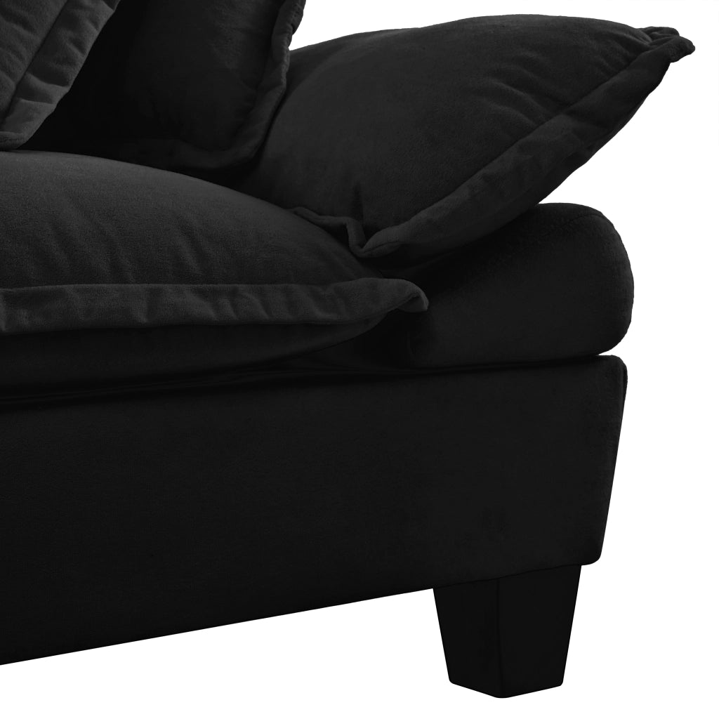Divano Modulare Cloud con Contenitore e Cuscini ¨C Xylo ¨C Chenille Nero