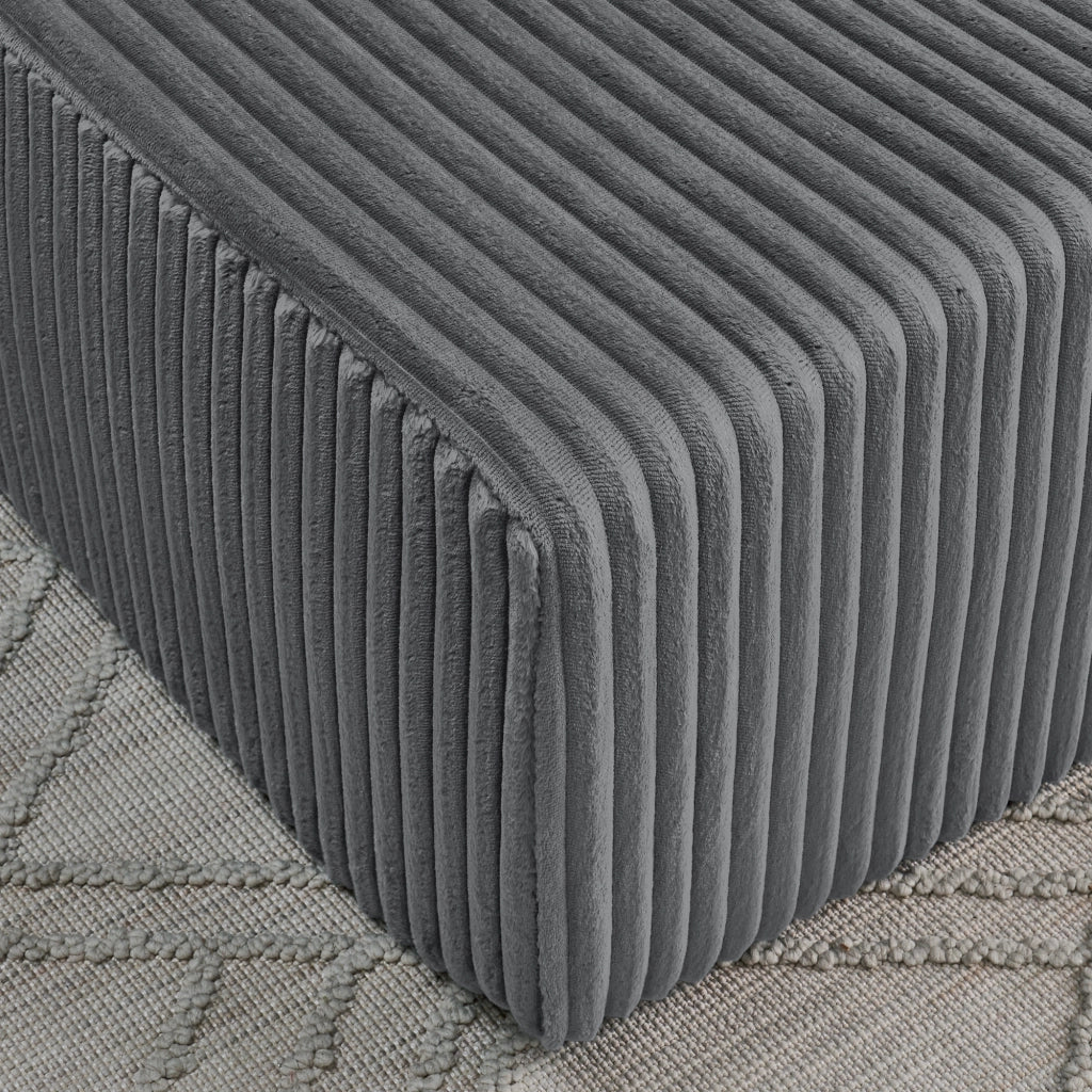 Divano Letto 2 Posti Relax ¨C MINIMAL ¨C Grigio, Velluto a Coste, con Cuscini
