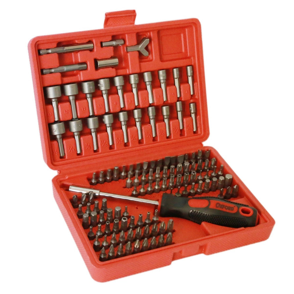Trade Shop - Set Kit 122 Pz Inserti Cacciavite Giraite Con Prolunga Bussole Torx Valigetta -