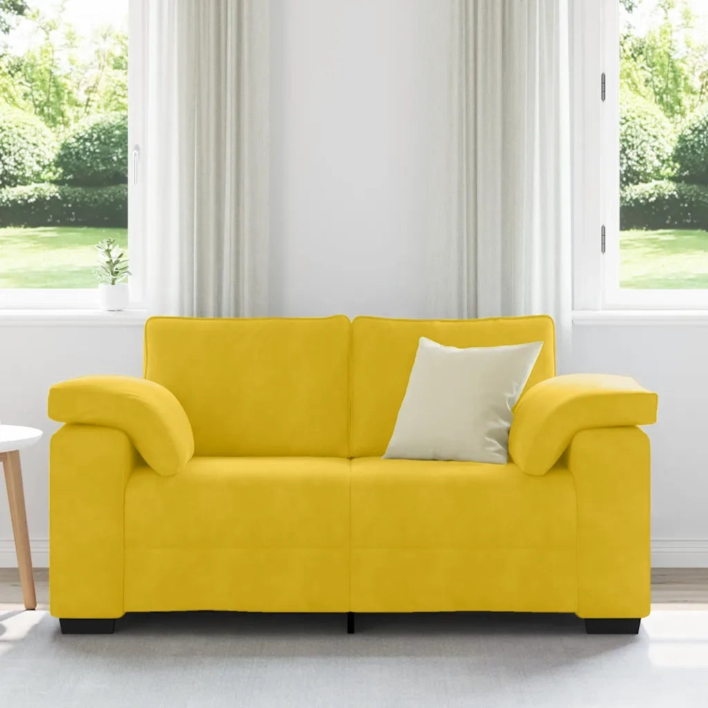 Divano Divanetto-Sofa Giallo 120 cm in Velluto