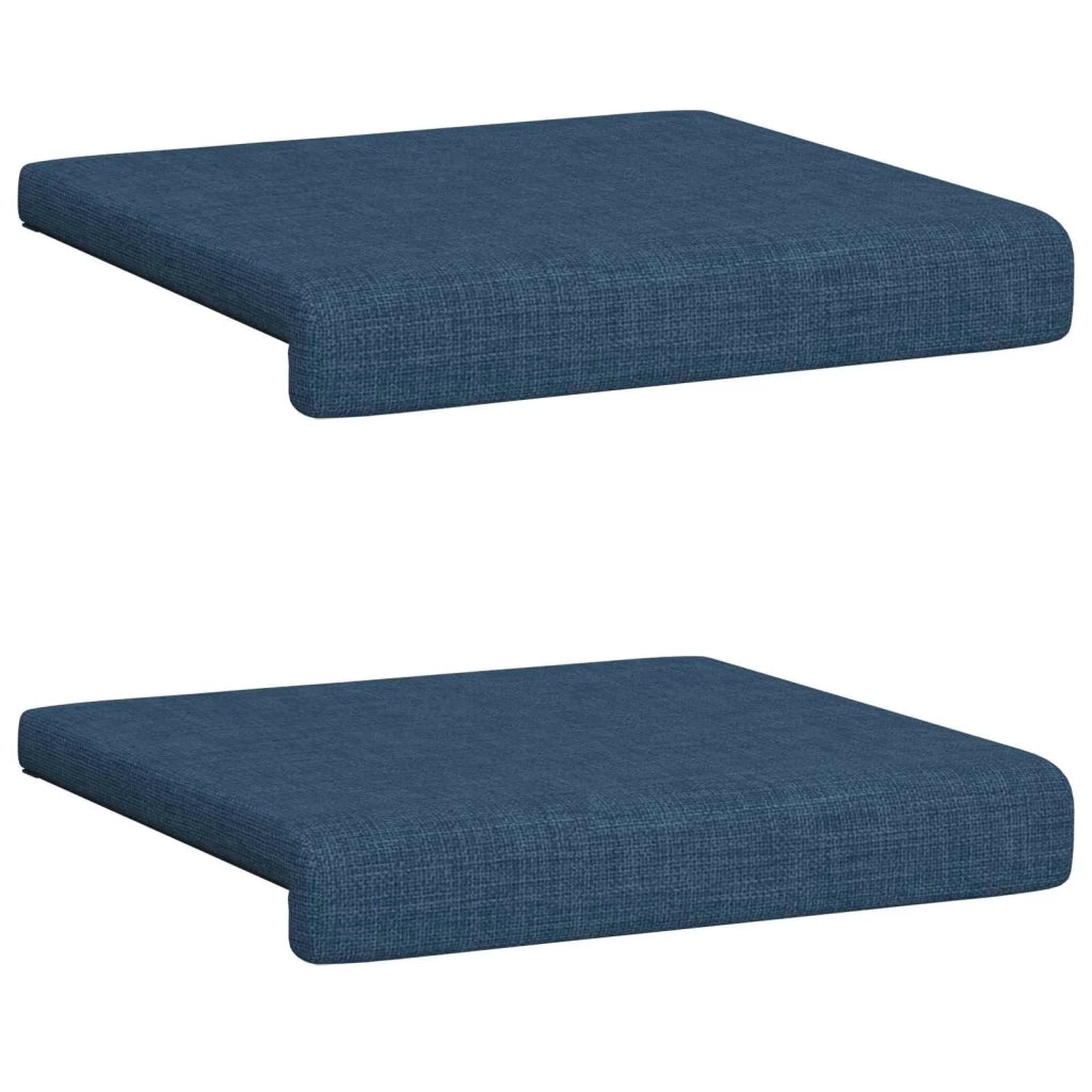 Cuscino per panchina 2 pcs Tessuto Blu Profondità 35 cm 42043016