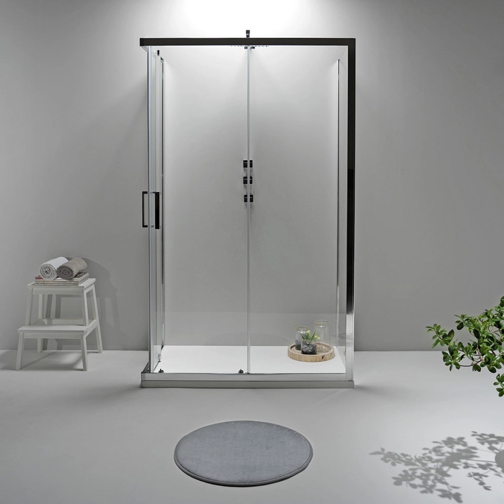 BOX DOCCIA ELITE TRE LATI 70x100x70 CM SCORREVOLE TRASPARENTE