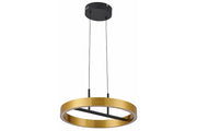 Lampada a sospensione Coltrain Ring Ø40 nero/oro LED 32W