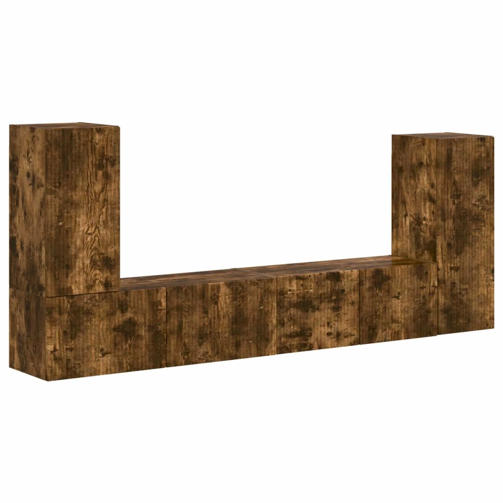 Set mobile TV 4 pcs Rovere fumé Legno multistrato 3409119