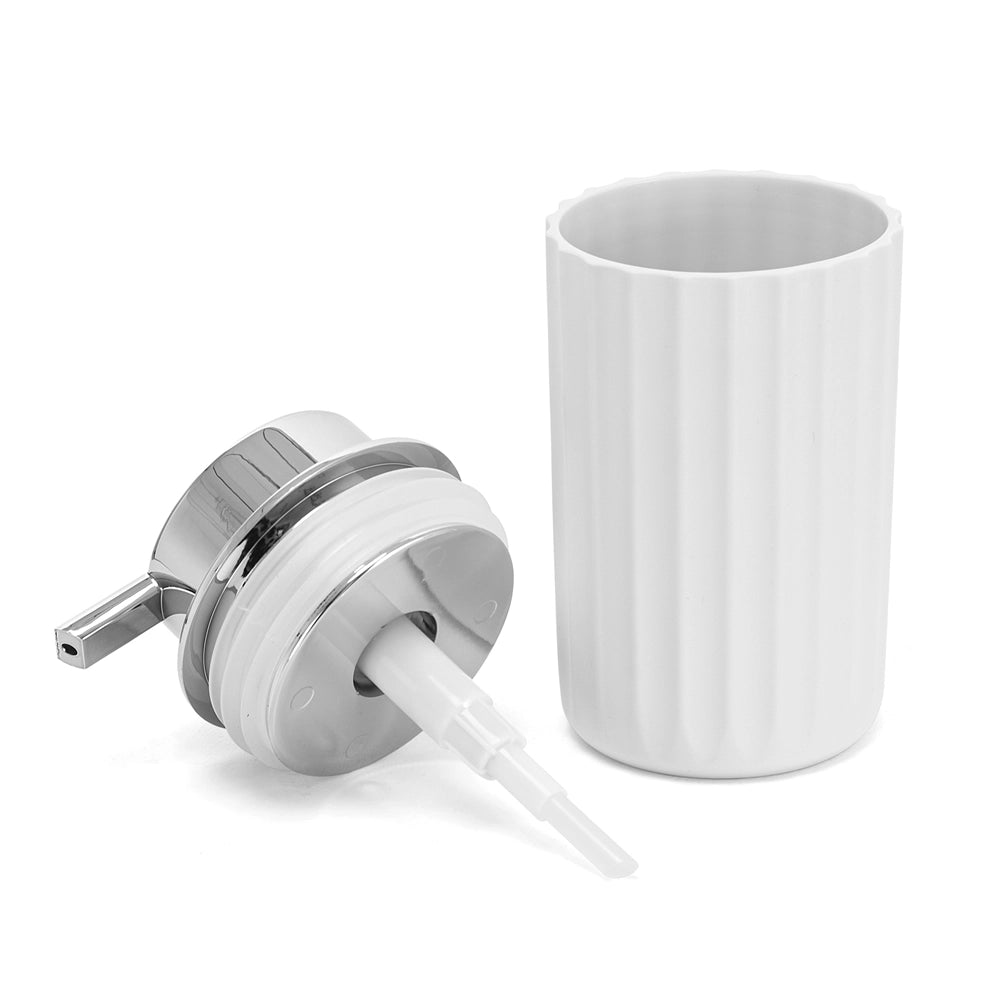 Set accessori bagno da due pezzi in gomma termoplastica bianca - Gummy