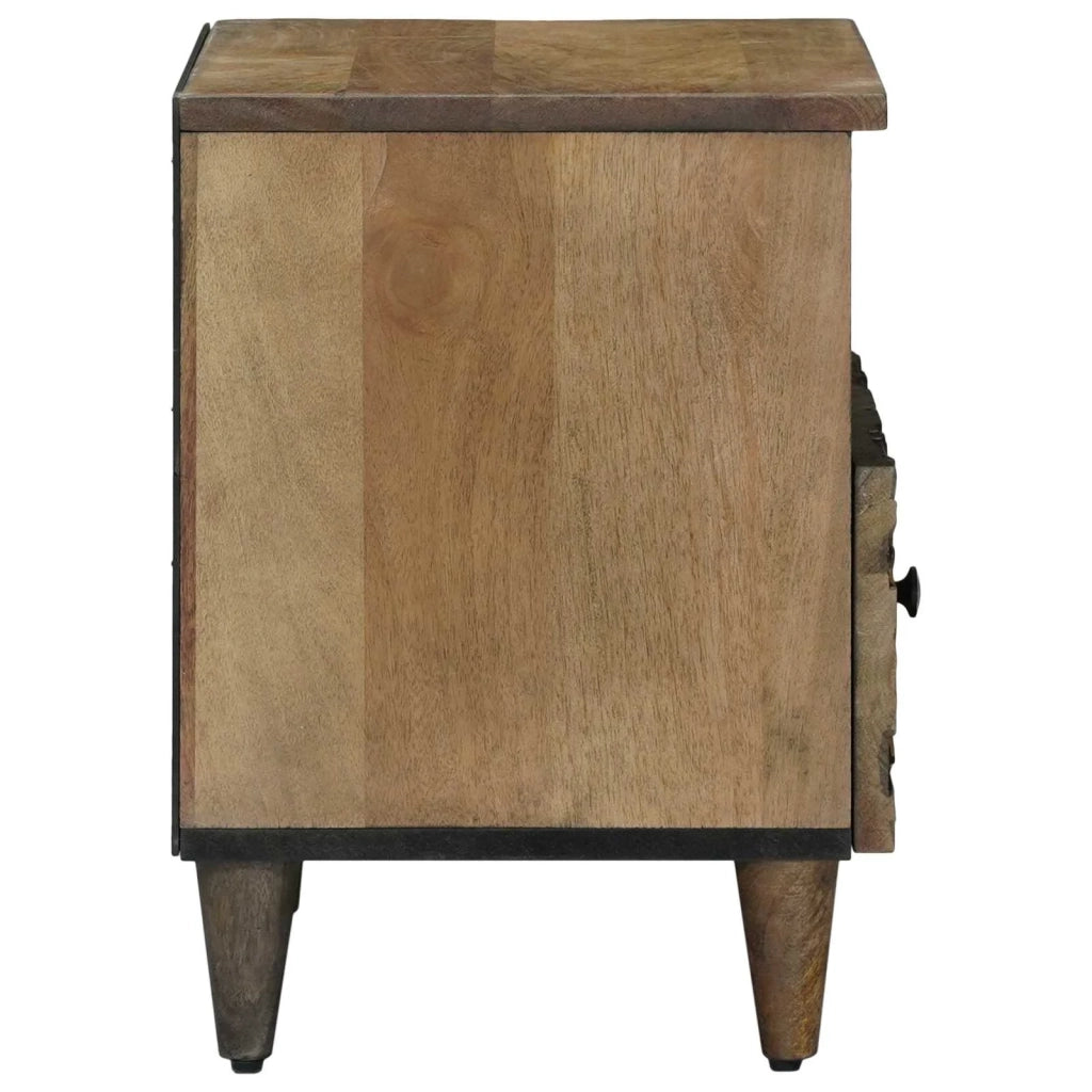 Mobiletto da Letto con cassetto 2 pcs Marrone 40 x 33 x 46 cm 4018339