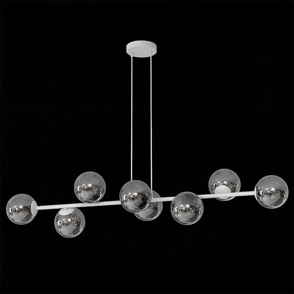 Lampada a sospensione MAGNUS 8xE14 vetro grigio Emibig