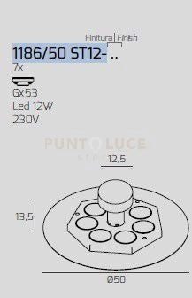 DISK NERO CON STAFFA DI FISSAGGIO E COPRIBASE 1186-50 ST12-NE
