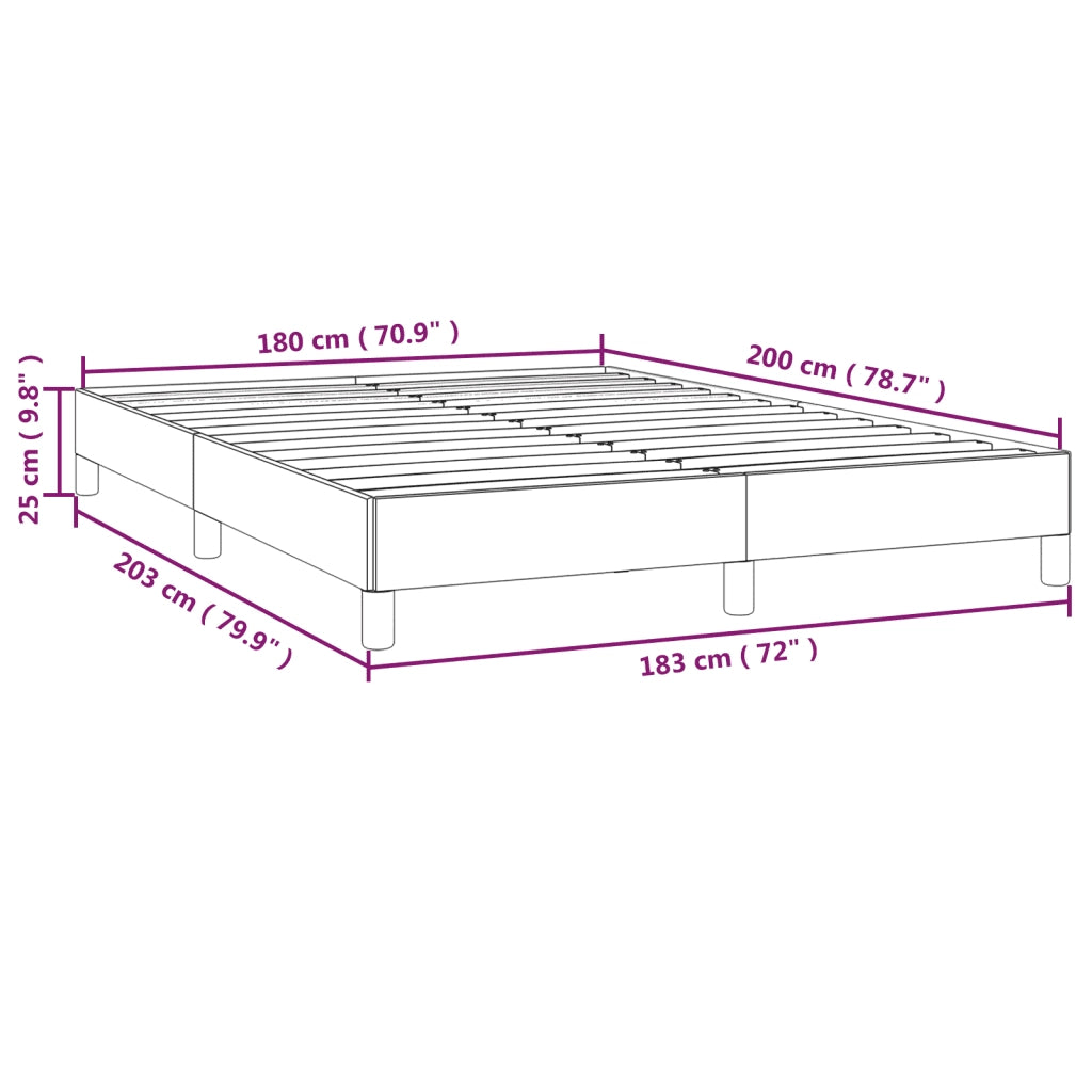 Giroletto senza Materasso Marrone Scuro 180x200 cm Tessuto 346837